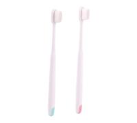 DECOMELODY Superfine Bristle Toothbrushes 2pcs Set Soft Ultra-fine Bristles Oral Cleaning Tool Postpartum and Pregnancy Dental Care Sensitive Mouth Teeth Cleaner Random Color