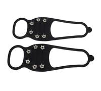 DECOMELODY Teeth Silicone Ice Cleats Grips for Shoes and Boots Anti-skid Outdoor Snow Crampons Overshoes for Hiking Climbing Mountaineering Stainless Steel Spikes One