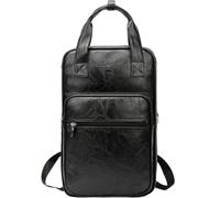 DECOMELODY Thickened Oxford Cloth Drum Stick Bag with Mallet Holder and Sheet Music Pocket, Black Drumstick Carrying Pouch for Students and Teachers, Practical Drum Kit Accessory for Gig