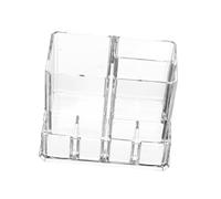 DECOMELODY Transparent Acrylic Cosmetic Storage Box Makeup Organizer for Brushes Eyebrow Pencils Jewelry and Small Essentials Space-saving Desk Holder for Bathroom and Vanity
