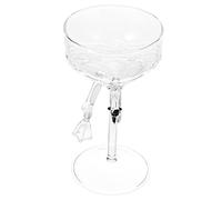 DECOMELODY Transparent Flamingo Glass Wine Cup Unique Decorative Cocktail Glass for Parties Reusable Stemmed Wine Goblet Easy to Clean and Store for Bars and Restaurants