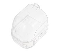 DECOMELODY Transparent Hanging Bird Bath Box for Parrots and Small Birds Lightweight Sand and Water Bath Basin Easy to Mounted Shower Tub