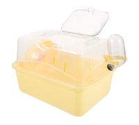 DECOMELODY Transparent Outdoor Hamster Carrier Portable Travel Cage for Small Animals Sturdy Design for Hamsters and Guinea Pigs for Outings and Hiking