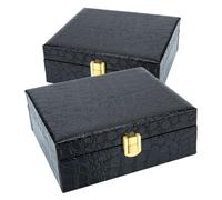 DECOMELODY Travel Humidor and Outdoor Cigar Box 2Pcs Set Portable Design with Simple Appearance and Workmanship Practical and Easy to Use for Travel Packing and Festival Occasions