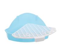 DECOMELODY Triangle Litter Pan for Small Animals Corner Pet Toilet with Detachable Easy to Clean Guinea Pig Rabbit Chinchilla Hamster Potty for Compact Spaces