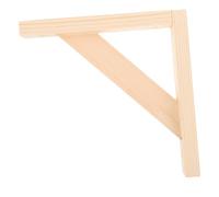 DECOMELODY Triangle Wood Floating Shelf Support Bracket Durable Solid Wood Wall Mounted Triangle Shelf Holder Heavy Duty Stable Wooden Bracket for Corner and Wall Storage Space Saving Design