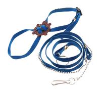 DECOMELODY Turtle Leash Small Lightweight Outdoor Harness Strap with Bite Chain for Pet Tortoise Control and Training Blue Silent Version for Safe Walking