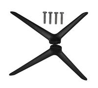 DECOMELODY Tv Stand Base Double Hole Feet Replacement Tv Feet Universal Black Plastic
