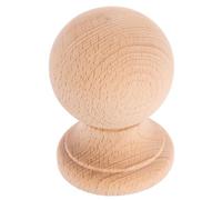 DECOMELODY Unfinished Solid Wood Finial Ball for Indoor Staircase Posts and Bed Posts Hardwood Topper with Natural Grain Rustic Roman Style Decorative Furniture Cap