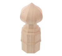 DECOMELODY Unfinished Wood Finials Decorative Staircase Newel Post Caps Craft Shapes for DIY Fence Handrail Home Furniture Accent