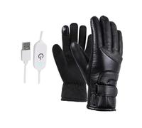 DECOMELODY USB Electric Heated Motorcycle Gloves Level Temperature Control Thermal Riding Gloves for Winter Outdoor Sports for Men and Women Random Color
