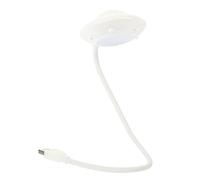 DECOMELODY USB Flying Saucer LED Reading Light Compact Desk Lamp for Bedroom Dormitory USB Rechargeable Night Light with Fine Texture