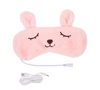 DECOMELODY USB Heated Eye Mask for Sleeping with Steam Hot Compress Cartoon Eyeshade Cover for Eye Moisturizing and Fatigue Relief for Home and Travel Use