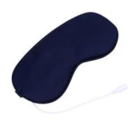 DECOMELODY USB Heated Eye Mask with Thermostatic Steam Soft for Sleep and Eye Relief Dark Blue with Lavender Insert Portable for Home Office Travel Use