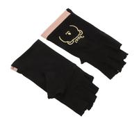 DECOMELODY UV Protection Manicure Gloves Fingerless Nail Art Gloves for Protecting Hands from Nail UV Light Black Material