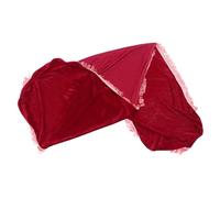 DECOMELODY Velvet Guzheng Cover with Decorative Tassels Protective Case for Guzheng Instrument Elegant Zao Red Patterned Shield and Scratch-resistant Wrap for Home Decor and