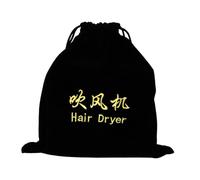 DECOMELODY Velvet Hair Dryer Travel Bag Drawstring Pouch for Blow Dryer and Hair Tools Storage Protective Soft Case for Jewelry and Sundries Secure Closure for Travel and Home Organization