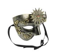 DECOMELODY Venetian for Men and Women Lightweight Abs Half Face Mask with Intricate Handpainted Detailing for Mardi Gras Opera Carnival and Party Costume Events