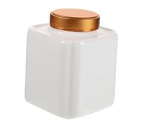 DECOMELODY Vintage Ceramic Tea Storage Jar with Airtight Sealed Lid Multipurpose Kitchen Canister for Coffee Spices Condiments Compact Elegant Design Preserves Freshness and Enhances Home