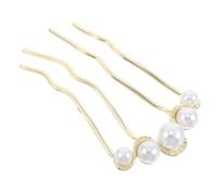DECOMELODY Vintage Four Prong Metal Hair Side Comb for Women Secure U Shape Fork Hairpin Styling Tool Portable Bun Maker with Reliable Grip Lightweight Decorative Hair Clips for Effortless