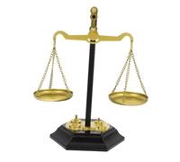 DECOMELODY Vintage Metal Balance Scale Decor Symbolizing Justice Elegant Farmhouse Table Centerpiece Ornament for Home Office Library Decoration