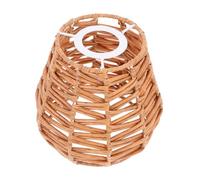 DECOMELODY Vintage Rattan Pendant Lamp Shade Woven Faux Rattan Ceiling Lampshade for Dining and Kitchen Diffused Light Rustic Farmhouse Decor for Guesthouse and Home