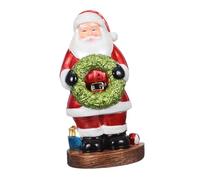 DECOMELODY Vintage Resin Standing Santa Claus Figurine for Christmas Mantelpiece Decor Lightweight Holiday Tabletop Centerpiece for Farmhouse Winter Home Styling and Family Festive