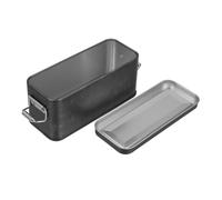 DECOMELODY Vintage Tinplate Storage Box with Lid Retro Metal Cookie and Candy Tin Small Multi Use Biscuit Container Sturdy Pineapple Cake and Wedding Candy Case in Classic Black