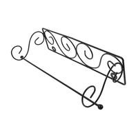 DECOMELODY Vintage Wall Mounted Metal Roll Paper Holder for Kitchen and Bathroom Space-saving Industrial Style Storage Rack Wear-resistant Tissue Organizer Easy to Clean and Use