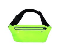 DECOMELODY Water Resistant Reflective Waist Pack Running Belt with Earbud Ultra Thin Sweatproof Waistband for Walking Hiking Biking and Fitness Fits Phones