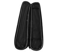 DECOMELODY Waterproof PU Leather Flute Case Bag for E-Tuned Recorder and Clarinet, Dustproof Dual Holder Instrument Storage Pouch 38x9cm, Lightweight Multi-Purpose Carrying Bag for Travel