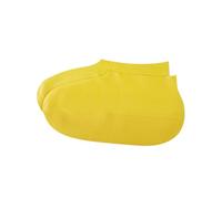 DECOMELODY Waterproof Yellow Latex Shoe Covers Rainproof Anti-Slip Overshoes for Men and Women, Outdoor Hiking Travel Rain Shoe Protectors
