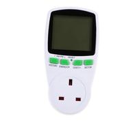 DECOMELODY Wattage Voltage Tester Power Measuring Socket Analyzer Digital Power Monitor UK Plug Ac230v Energy Usage Meter for Home Electricity Consumption Monitoring