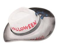 DECOMELODY Wear-resistant Halloween Hat Cowboy Style Polyester Costume Prop for Men and Women Soft Felt Jazz Cap for Halloween Party Decoration and Photo Accessory