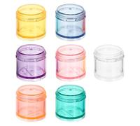 DECOMELODY Weekly Stackable Pill Organizer Medium Multi-Grid Medicine Case Portable 7-Day Color-Coded Container for Daily Vitamin and Tablet Storage Random Style