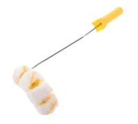 DECOMELODY Wheel Arc Firefighting Pipe Roller Brush with Comfortable Handle Durable Lint Paint Roller Brush for Smooth Even Coating Pipes and Tubes Portable Household Painting Tool