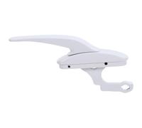 DECOMELODY White Lockable Casement Window Latch Handle Replacement with Sliding Offset Crank for Secure Multipoint Control Locking Pull Hardware for Upvc Sliding Windows Interior and Exterior