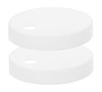 DECOMELODY White Toilet Seat Cover Bolt Caps Decorative Screw Fixing Covers Replacement Plastic Bolt Caps for Toilet Seat Hinge Fixing