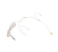 DECOMELODY Wired Headset Vocal Microphone Condenser Mic for Voice Amplifier Comfortable Head Mounted Design Boom for Singing Teaching Lectures Beige