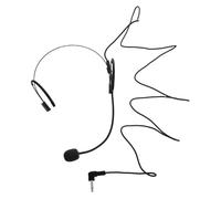 DECOMELODY Wired Over-ear Headset Microphone Boom Mic for Voice Amplifier, Black Earhook Condenser Mic for Teaching, Presentation, Coaching and Senior Use
