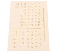 DECOMELODY Wood Braille Learning Board for Blind People with Versatile Design and Assisting in Braille Reading, Beige Wooden Educational Tool for Teaching and Learning