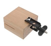 DECOMELODY Wood Cowbell Percussion Instrument with Handmade Wooden Design and Mountable Metal Bracket, Square Shape for Festival Performance and School Percussion Lessons