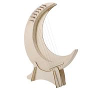 DECOMELODY Wooden 7-String Lyre Harp Portable Beginner Instrument Sturdy Barrel Body and Sweet Sound, Smooth String Edges for Safer Play