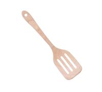 DECOMELODY Wooden Cooking Spatula Heat Resistant Slotted Turner for Non-Stick Pans Kitchen Utensil Natural Wood Safe for Cooking and