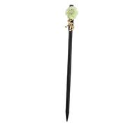 DECOMELODY Wooden Flower Pattern Hairpin Vintage Chinese Style Hair Accessory for Women and Delicate Retro Design for Daily Wear and Wedding Hairstyles Black Hair Stick