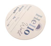 DECOMELODY Wooden Growth Record Cards Newborn Welcome Sign Monthly Discs for Birth Announcement and Elegant Nursery Decor Photo Prop