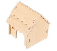 DECOMELODY Wooden Hamster Hideout House for Guinea Pigs and Squirrels Wear-resistant Smooth Cabin Cozy Small Pet Shelter for Sleeping and Playing Compatible with Various Cage Styles