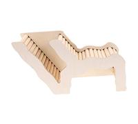 DECOMELODY Wooden Pet Hideout Hamster Hideaway with Staircase Small Animal Nest for Gerbils Squirrels and Hamsters Indoor Rest and Play Area