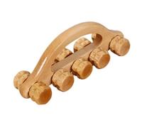 DECOMELODY Wooden Roller Massager Handheld Body Muscle Tool for Neck Foot and Deep Tissue Relaxation Manual Muscle Release Therapy