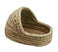DECOMELODY Woven Sleeping Nest for Small Pets Natural Grass Bed for Hamsters Guinea Pigs Bunnies Comfortable Design for Private Space Improved Sleep Quality